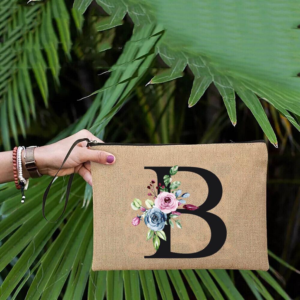 Простой льняной клатч на запястье — фото 3