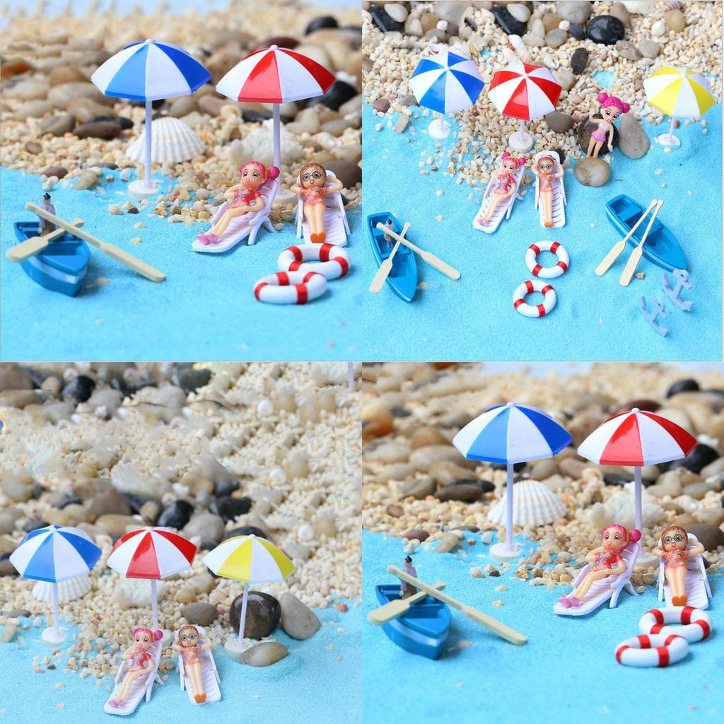 Mini Beach Ornament Micro Landscape Fairy Garden Decorative Doll House Accessory