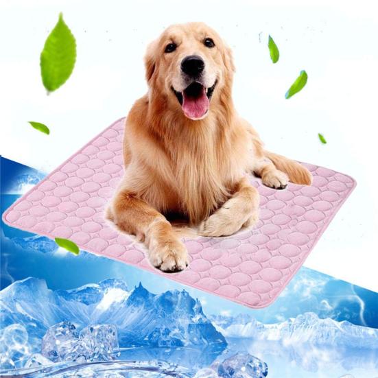 Pet Park Summer Pet Dog Cat Self Cooling Mat Heat Relief Mesh Bed Sleeping Cushion Pad