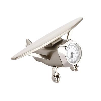 Aeroplane Miniature Table Clock, Stylish Analog Desk Clock & Paper Weight, Manual Adjustment, Easy Battery Replacement