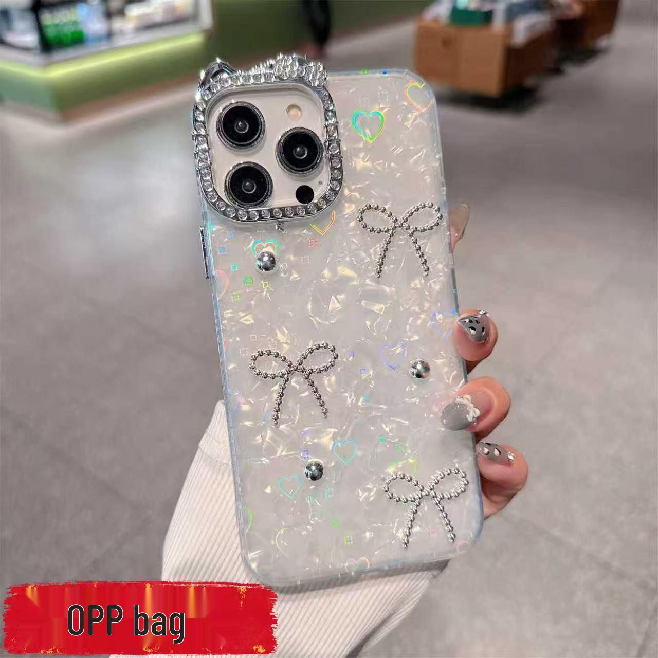 

Cat Ear Heart Shell Design for Apple 15/16/17 PROMAX - Fashionable Bestseller, New Model iPhone 14 Pro