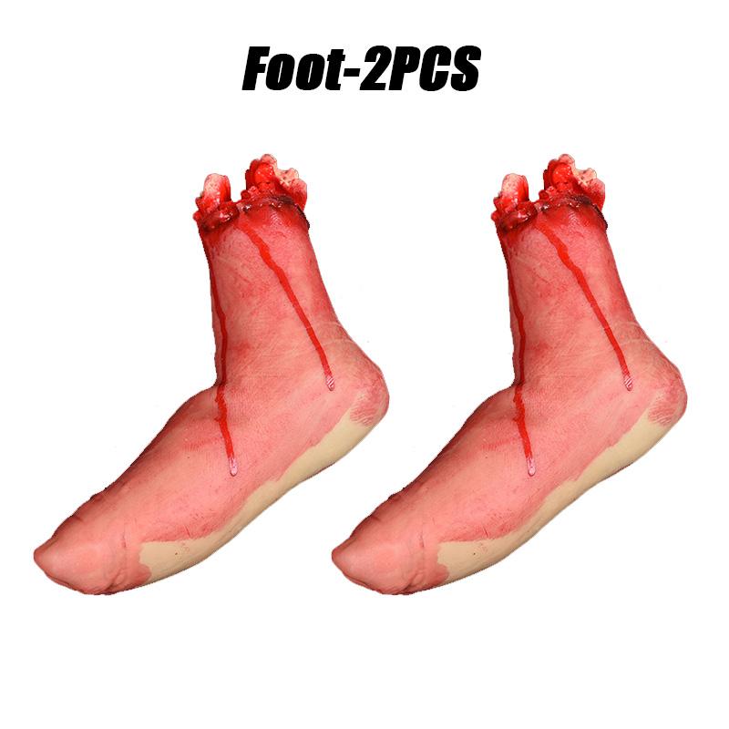 Halloween Severed Body Parts Decor Bloody Broken Arms Legs Fingers Realistic Silicone Haunt Prop Gruesome Prank Party Kit