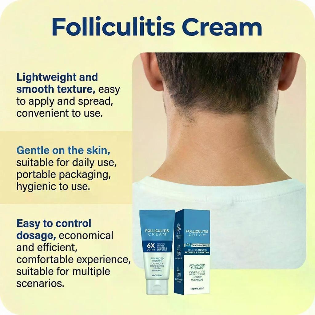 Folliculitis Cream - Effective for Folliculitis Scalp Face and Body, Gentle Skin Care Cream Relieves Dryness,Itching Redness & Irritation