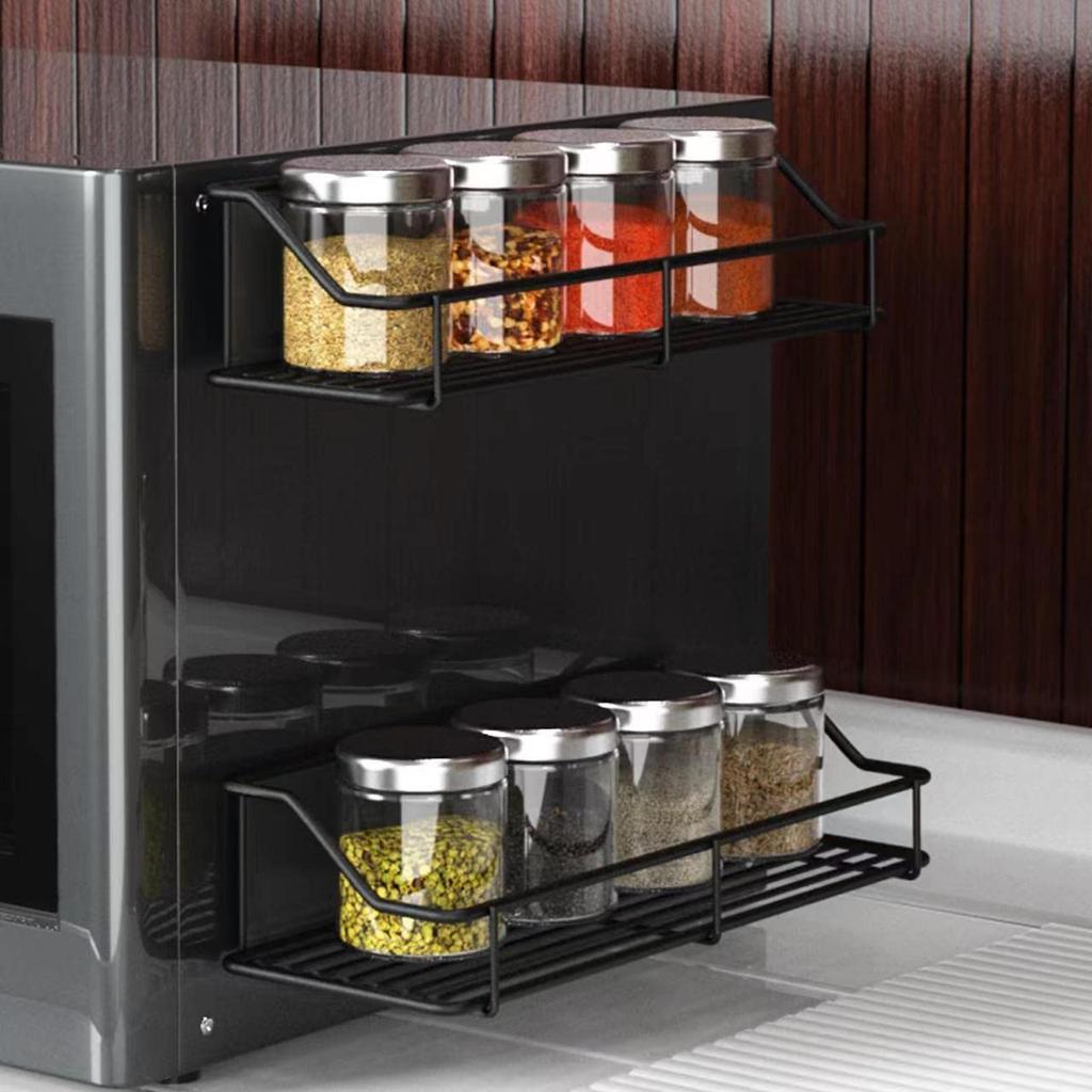 Mengmiandaxia baie magnetică condimente magnetice nu puternic magnetic montat pe perete depozitare baie spălare frigider lateral bucătărie depozitare 2 bucăți