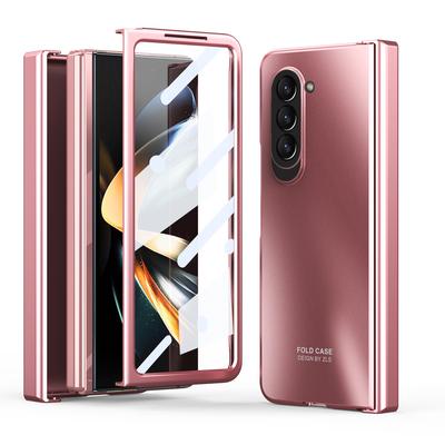 For Samsung Fold 5 Anti-Knock Full Body Hinge Case for Samsung Galaxy Z Fold 5 Fold5 Zfold5 5G Front Glass Film Capa