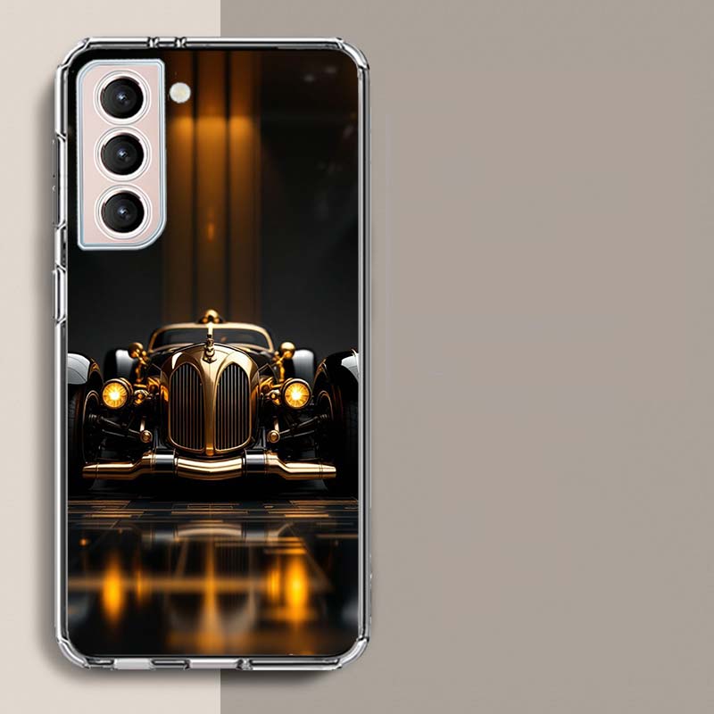 Steampunk Car Phone Case For Samsung Galaxy S25 Edge S24 S23 FE S21 S20 S10 Plus S22 S26 Ultra Cover Clear Cases TPU Capa Shell