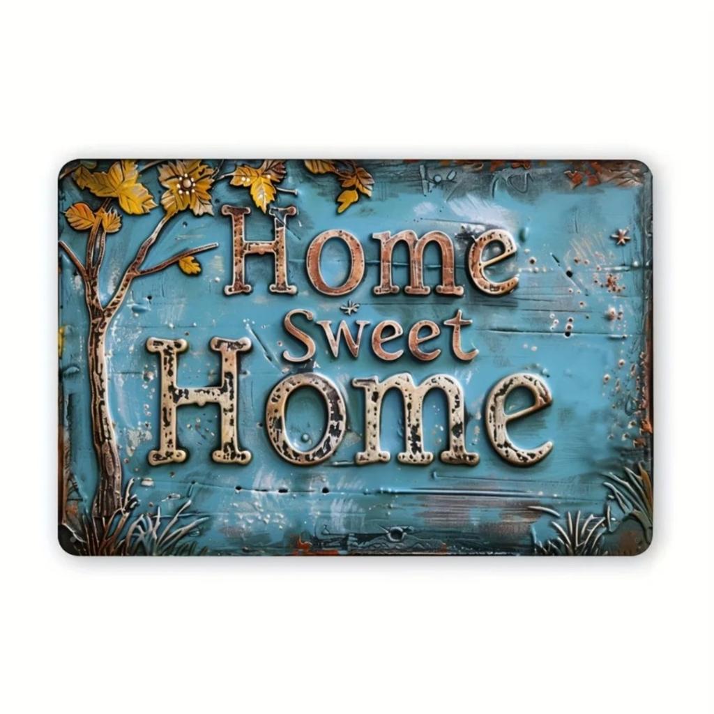 Retro Farmhouse Metal Tin Sign "Family Troubles" Quote Wall Art Decor for Home Office