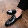 Men's Spring British Style Leather Slip-On Formal Shoes, Size 47