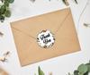 Darling Souvenir Personalized Botanical Floral 1.6 Inches Round Thank You Stickers DIY-45