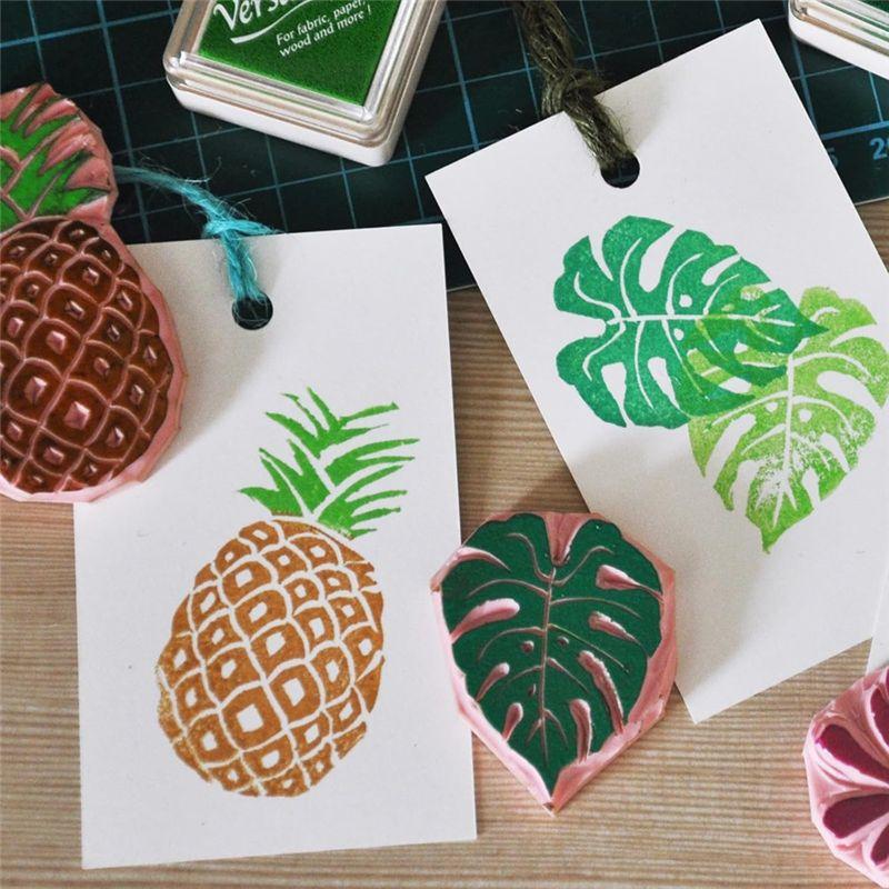 M-Modern-14PCS Rubber Stamp Carving Kit With Linoleum Block Carving Tools For Printmaking,Stamp Making Kit Block Printing Kit