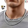 Mænds Sølvkæde 925 Sterling Sølv 8mm Diamantkæde
