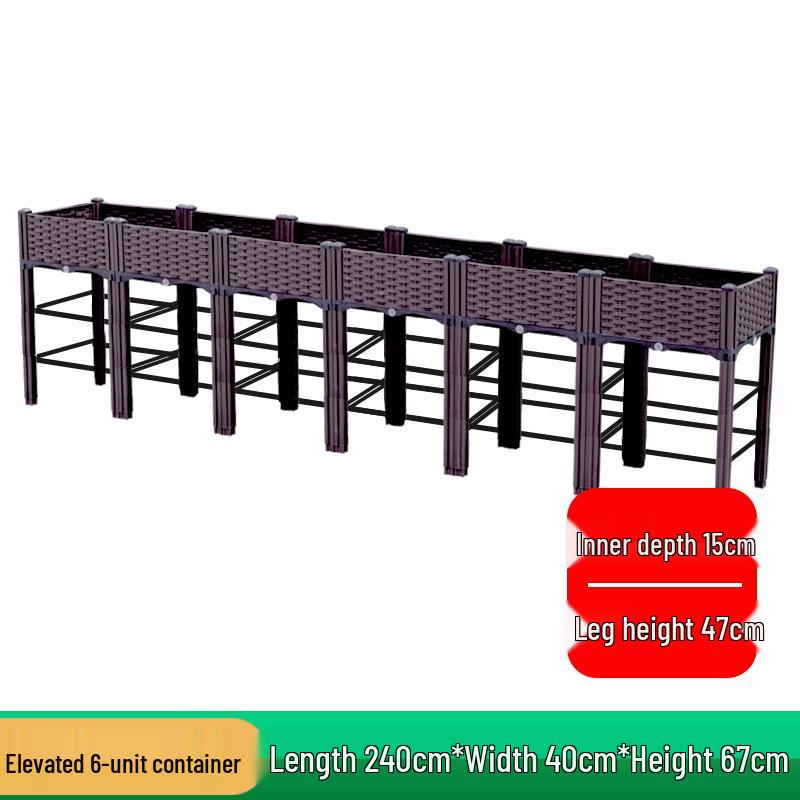 Extra Large Plastic Raised Vegetable & Flower Planter for Balcony/Courtyard