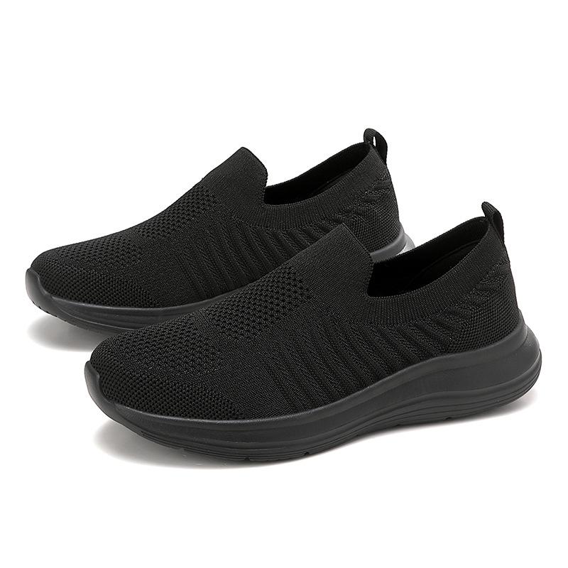 New casual fashion women's shoes breathable fly-woven flat-soled single shoes travel shoes women's outdoor sports shoes