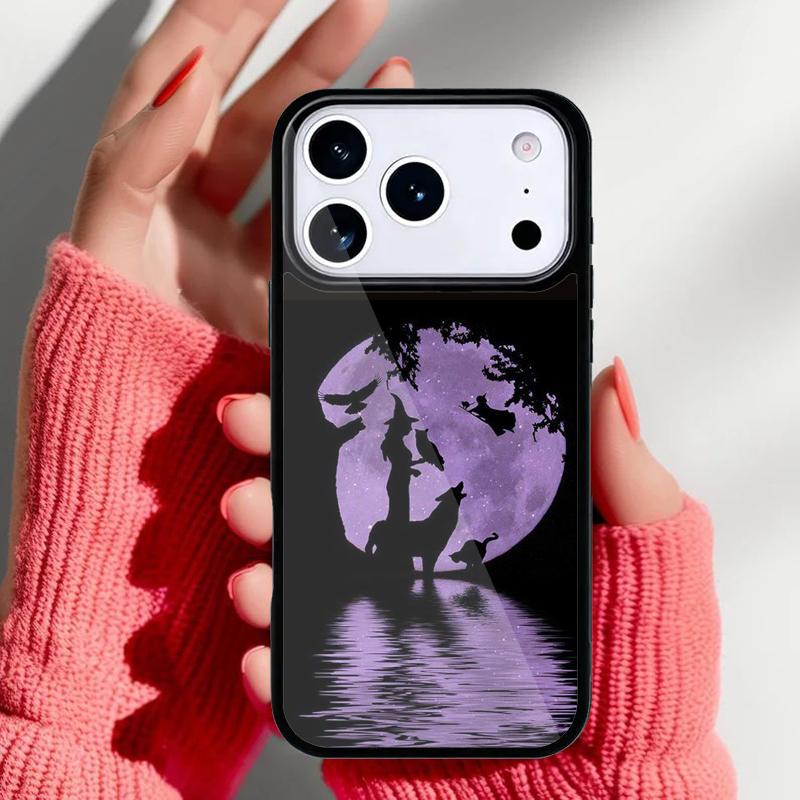 Halloween Moon Witch Horror Phone Case for iPhone 17 16 15 14 13 Pro Max Back Cover for 12 11 Pro Coque