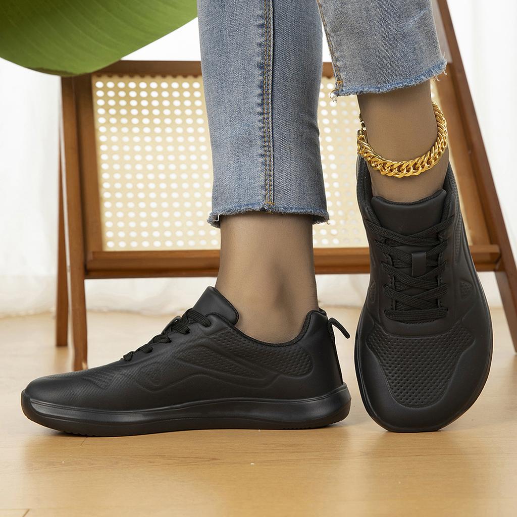 TUINANLE Modische Damen Flache Sneaker Bling Rosa Dicke Sohle Schnürung Glänzend Trend Freizeit Atmungsaktive Schuhe