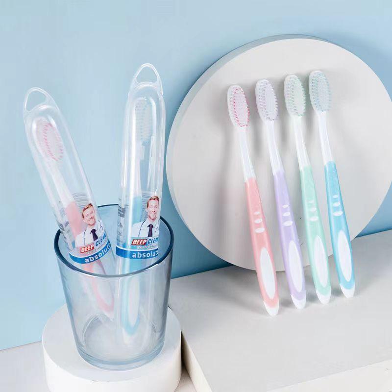American X-brush Soft Bristle Adult Toothbrush with Independent Packaging for Travel