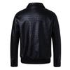 Nova Moda Jaqueta de Couro Casual com Lapela Masculina Jaqueta de Couro Solta Jaqueta de Motociclista Masculina