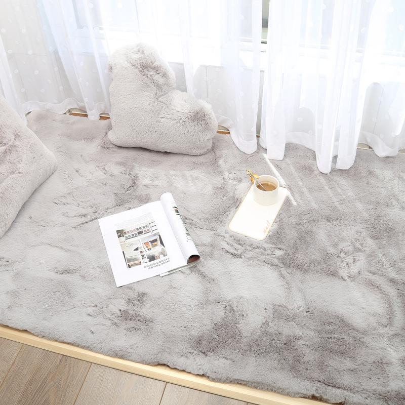 Imitation Rabbit Fur Carpet Fluffy Children's Bedroom Rug Modern Living Room Coffee Table Foot Mat Plush Bay Window Sofa Cushion
