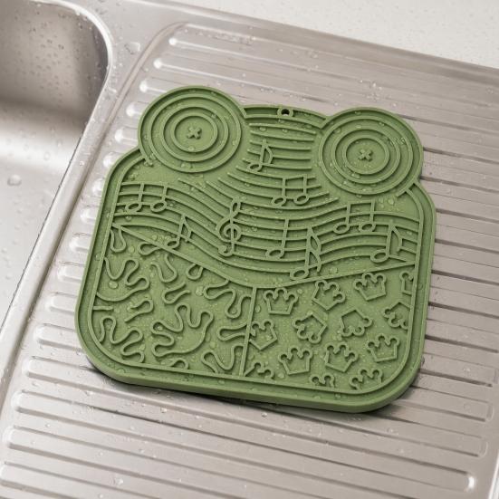 Pet Lick Mat, Suction Cup Slow Feeder Mat, Multi-Texture Design, Silicone Slow Feeding Mat for Cats And Dogs Thick Treat