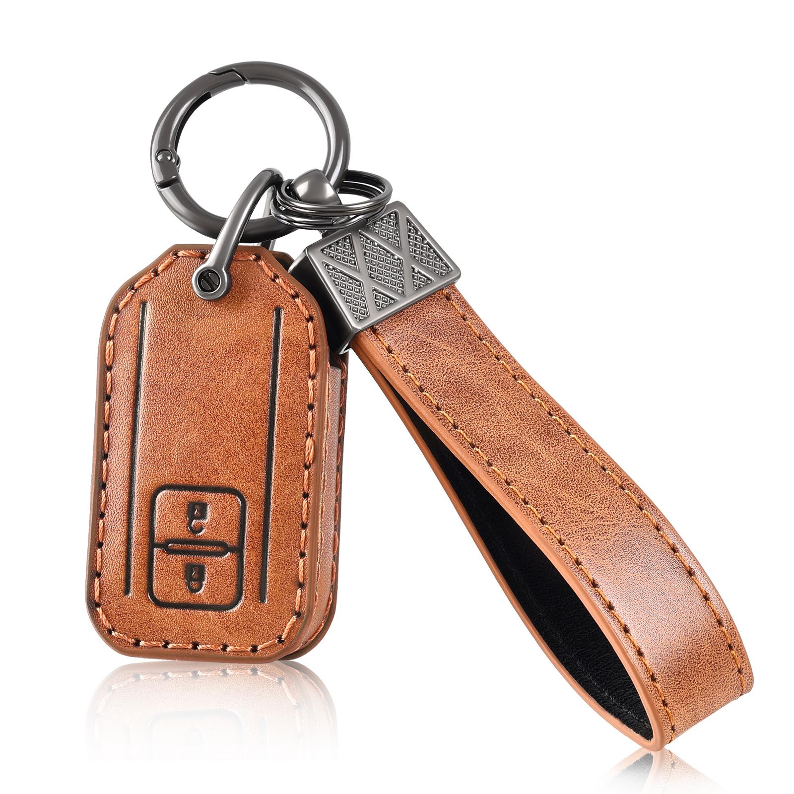 

Letaher Car Key Case Cover Keychain Shell For Suzuki Ertiga Swift Wagon R Car Key Fob Protector Holder Keyless Auto Accessories