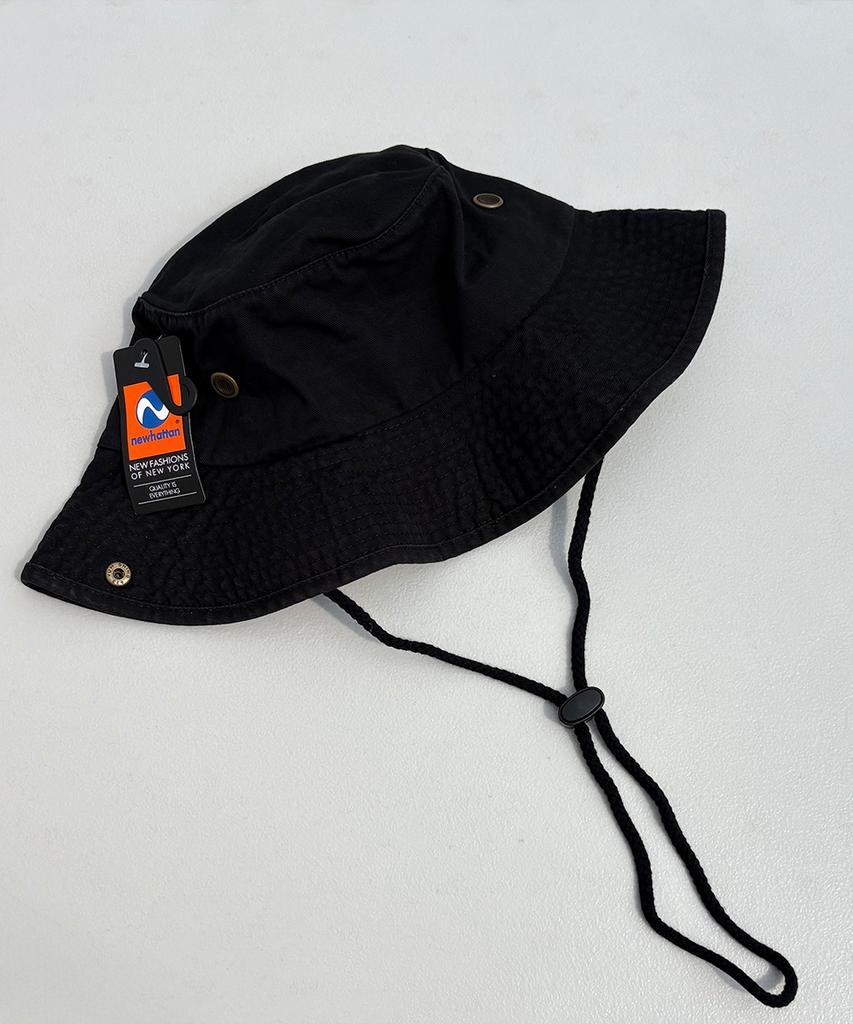 Nyuhaeteun Washed Safari Hat (Black)