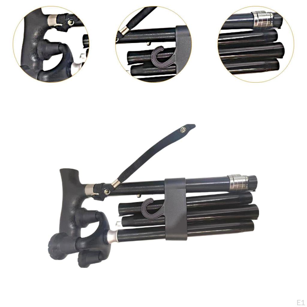 Starší hůl Nastavitelná výška Skládací berle pro starého muže Cestování Starší