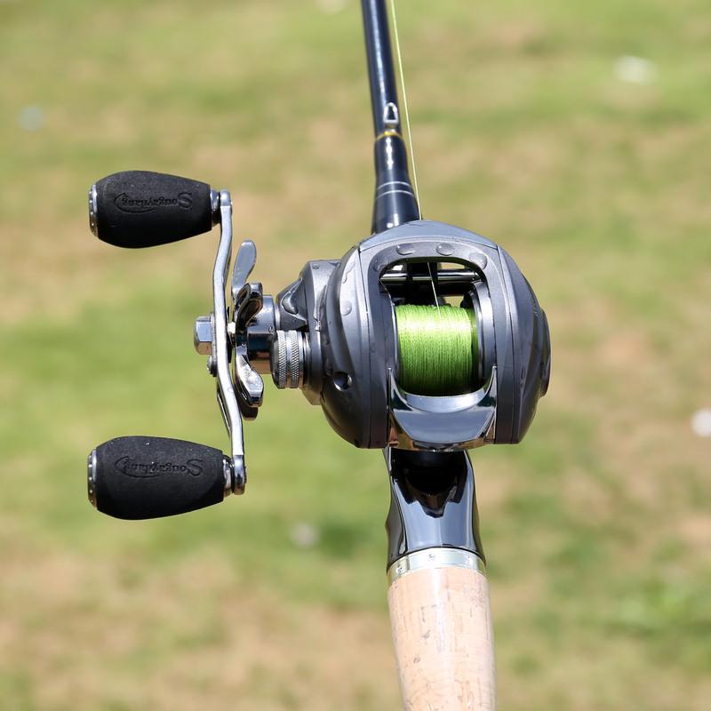 SOUGAYILANG Baitcasting Fishing Reels 11+1BB Comfortable EVA Handle Freshwater Fishing Wheel