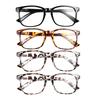 4pcs Retro Mens Glasses Frame Fashion Computer Eyeglasses Frame Women Anti-blue Light Transparent Clear Pink Plastic Frame
