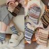 Women's Winter Argyle Quilted Fleece Mid-Calf Socks