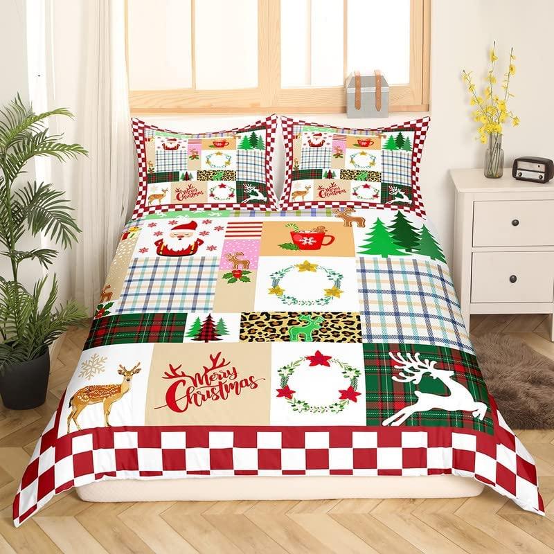 Copripiumino di Natale Set King Queen Full Twin Size per bambini adolescenti adulti Set di biancheria da letto Copripiumino in poliestere con federa