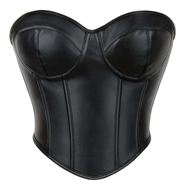 Can be worn externally for summer hot and sexy wrap around chest top, heart-shaped hourglass waist seal, no need to wear bra, leather small vest