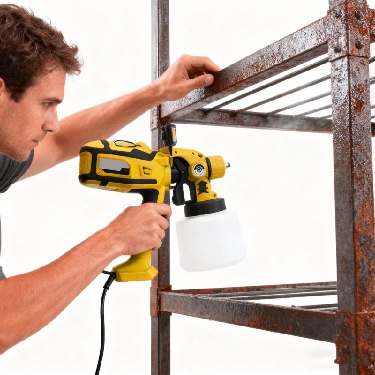 650W Cordless Electric Sprayer Guns High Power HVLP Paint Sprayer Auto Furniture Steel Coating Airbrush 1400mL Capacity