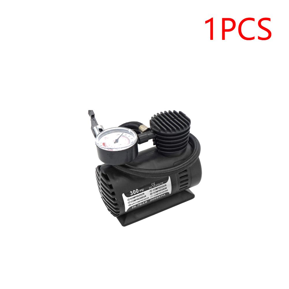 1-4PCS Heavy Duty Tire Inflator DC 12V 300PSI Mini Air Compressor with Gauge Auto Inflatable Pump Electric Compact Air Pump