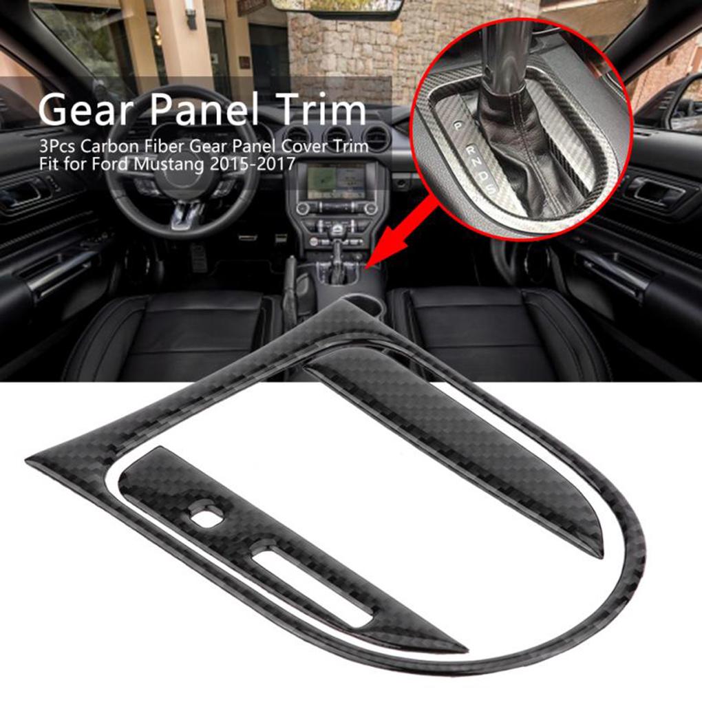 3pcs Left Driving Shift Panel Bezel Cover Trim Set For Ford Mustang 2015-2017 M