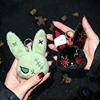 Portachiavi Peluche Coniglio Gotico di Halloween Accessori Fascino per Borsa Animale di Peluche Coniglio Portachiavi Bambola Coniglio Horror Ciondolo per Cellulare