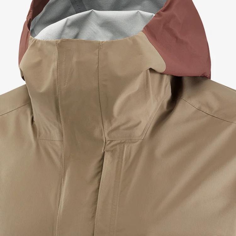 Salomon Outerpath Pro 2.5L Color Block Comfortable Breathable Waterproof Windproof Soft Shell Hooded Running Jacket Men jackets Rum-Grape LC2309600