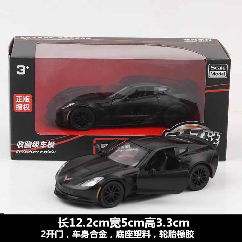 1:36 Chevrolet Corvette C7 Scale Metal Diecast Replica Home Office Miniature Art Vehicle Decoration Kid Boy Toy X72