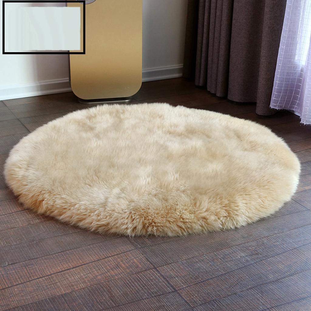 Artificial Sheepskin Rug Shaggy Fleece Fluffy Area Rug Washable Non Slip Mat for Kids Playroom Nursery Baby Crawling