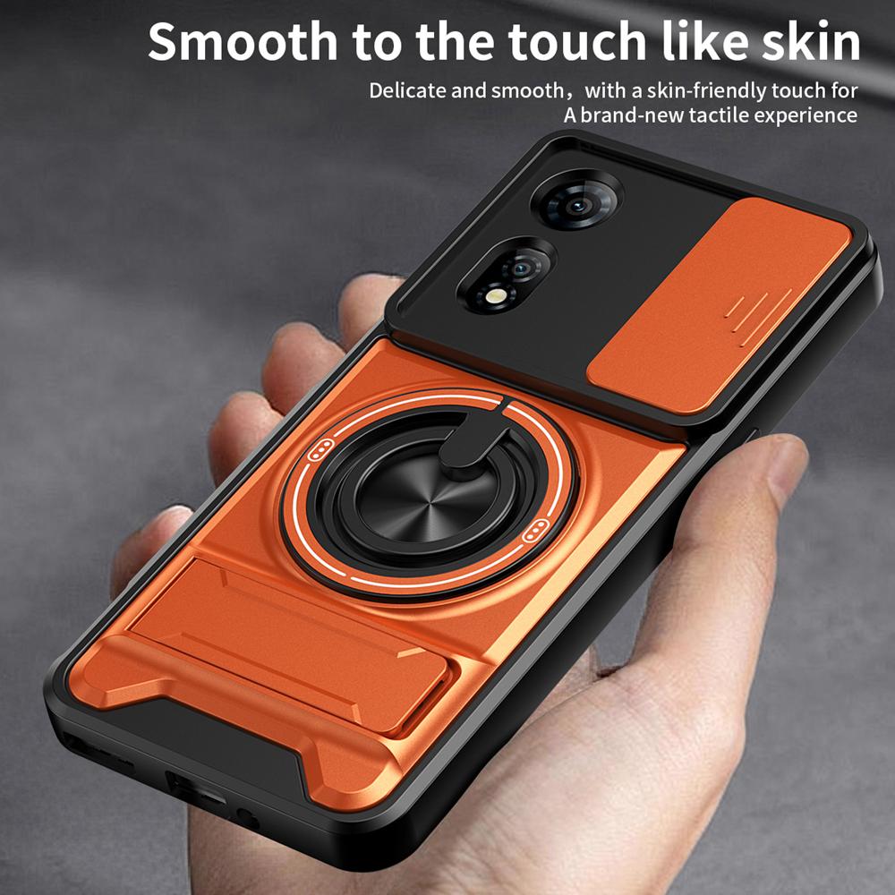 KEYSION Magnetic Phone Case for ZTE nubia Neo 2 5G Slide Camera Protection Upright Kickstand 360° Ring Shockproof Back Cover