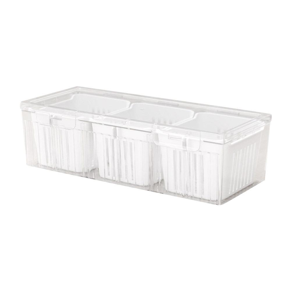 

Large Capacity Fresh-keeping Boxes with Lid Vegetable Fruit Storage Box Onion Ginger Garlic белый