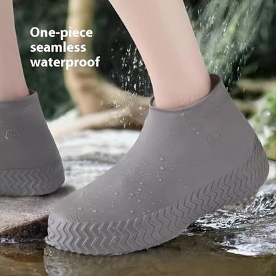 Silicone Waterproof Shoe Covers, Thickened Durable Anti-Slip Rain Boots, Outdoor Wear-Resistant Water Shoes for Men and Women
