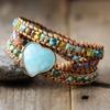 BLINGBAY Women's Bracelets New Natural Stone Hand Woven Beaded Bracelet Multi-layer Bracelet Jewelry Girls Party Birthday Jewelry Gift