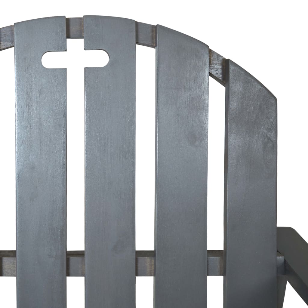 Garden Armchairs 2 pcs Grey Solid Acacia Wood