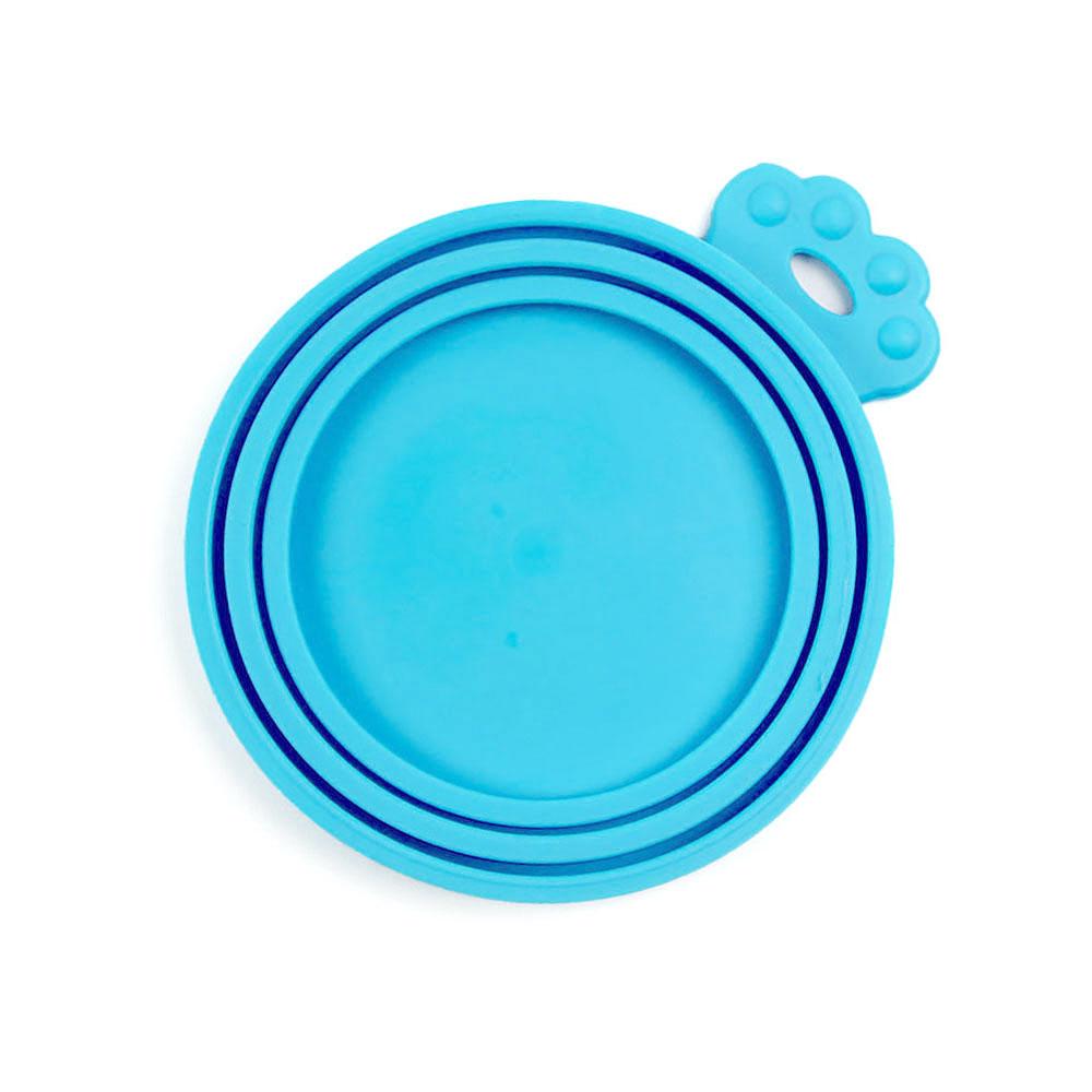 

Silicone World Silicone Canned Lid 3 In 1 Reusable Food Storage Keep Fresh Cover Cans Cap Pet Can Box Cover Silicone Can Lid небесно-голубой