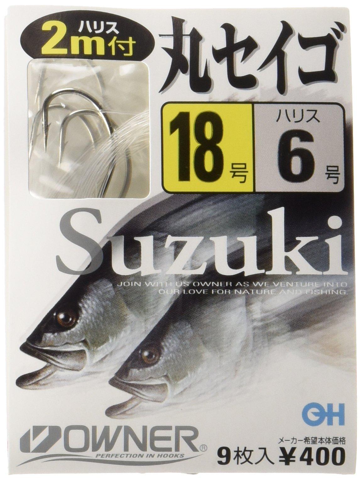 

OWNER Maruseigo Hook with 2m 18-6 40622 Fishing Hook