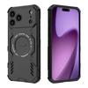 For iPhone 17 Pro Max Magnetic Case Butterfly Armor Hollow Heat Dissipation PC + TPU Phone Cover