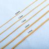 Stainless Steel Long Necklace for Women Men Square Snake Chain On Neck Collar Choker Gold/Silver Color DIY Jewelry Accessories