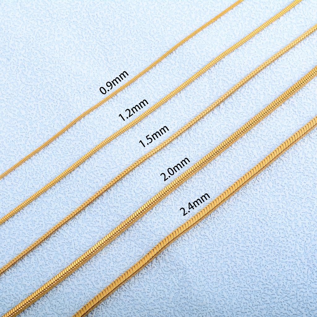 Stainless Steel Long Necklace for Women Men Square Snake Chain On Neck Collar Choker Gold/Silver Color DIY Jewelry Accessories