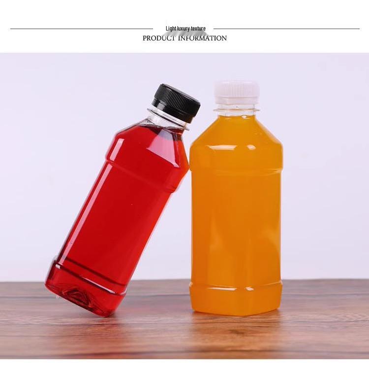 Disposable Transparent Plastic Bottle with Lid - Half Jin Size, Food-Grade for Mineral Water or Juice