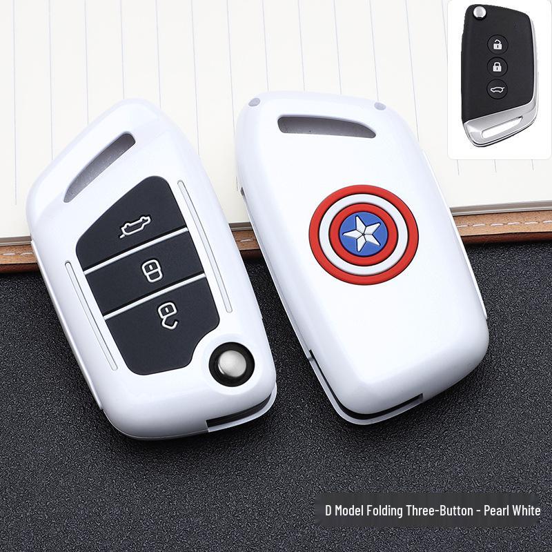 Baojun-Marvel Car Key Pouch: Stylish Buckle Remote Shell & Personalized Decoration